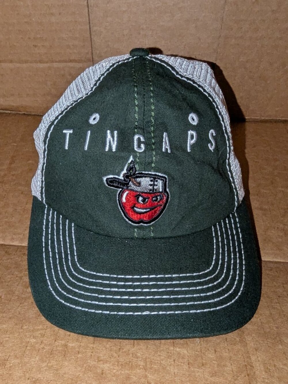 Fort Wayne TinCaps Ladies Trucker Hat Green Mesh Adjustable MiLB